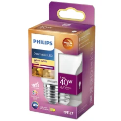 PHILIPS LED PÆRE KRONE E27 3W