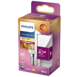 PHILIPS LED PÆRE KRONE E14 3W