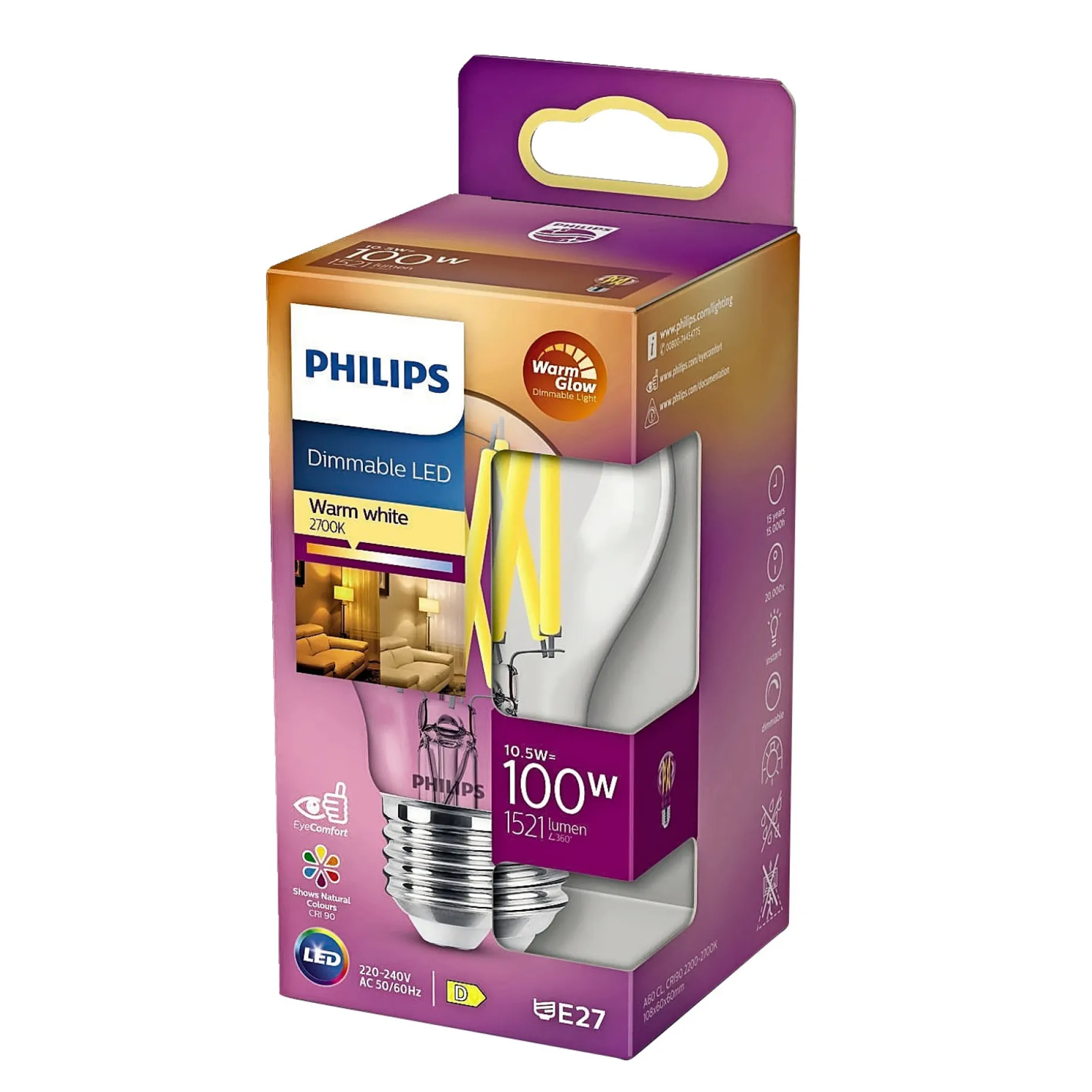 PHILIPS LED PÆRE STANDARD E27 11W