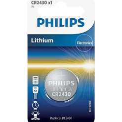 PHILIPS LITIUM CR2430 KNAPCELLE BATTERI 1 STK/PAK