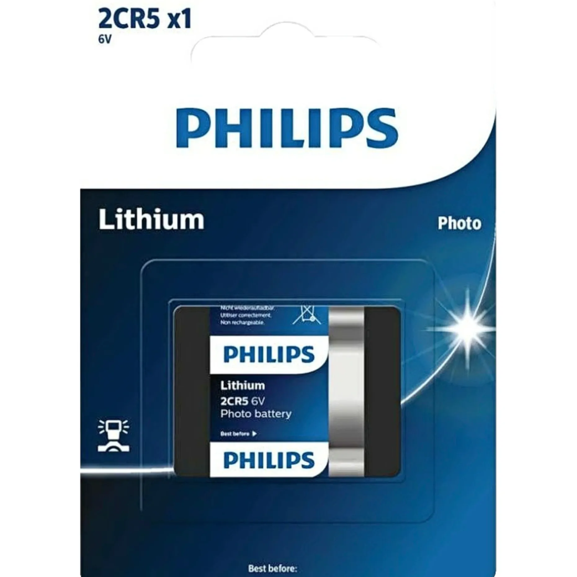 PHILIPS LITIUM 2CRS BATTERI 1 STK/PAK