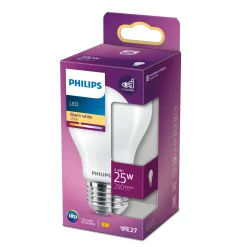 PHILIPS MAT LED PÆRE STANDARD E27 2W