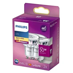 PHILIPS 2-PAK LED PÆRE SPOT GU10 4W