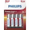PHILIPS POWER ALKALINE AA BATTERI 4 STK/PK