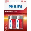 PHILIPS POWER ALKALINE C BATTERI 2 STK/PAK