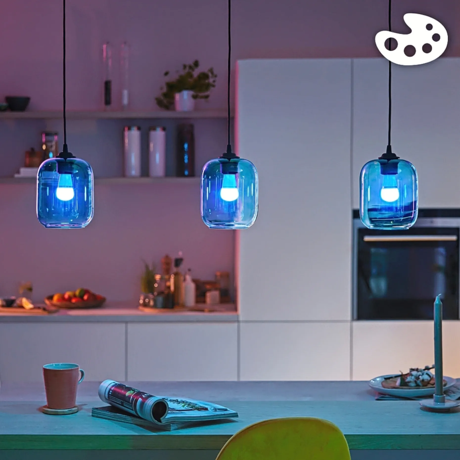PHILIPS SMART COLOR LED PÆRE E14 KRONE 5W