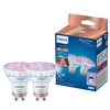 PHILIPS SMART COLOR 2-PAK LED PÆRE GU10 SPOT 5W