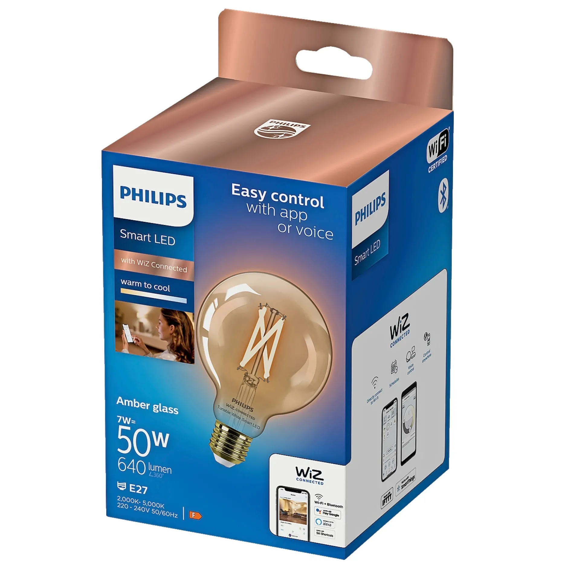PHILIPS SMART TUNABLE WHITE LED PÆRE E27 DEKO 7W