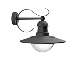 PHILIPS TOPIARY UDENDØRS VÆGLAMPE SORT 60W