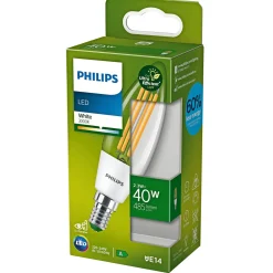 PHILIPS ULTRA EFFICIENT LED PÆRE KERTE E14 2W