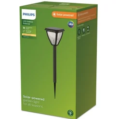PHILIPS VAPORA SOLCELLE BEDLAMPE SORT 28,4 CM