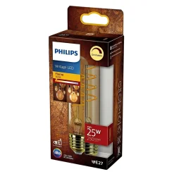 PHILIPS VINTAGE DÆMPBAR GULD DEKOPÆRE RØRFORMET E27 4W