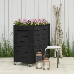 PLUS BLOMSTERKASSE SORT 95 X 50 X 87 CM