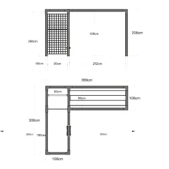 PLUS DAYLIFE STÅLESPALIER 3,9 + 2 M2