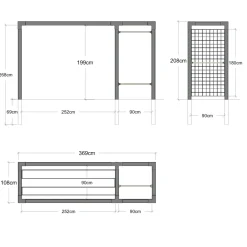 PLUS DAYLIFE STÅLESPALIER 3,9 M2