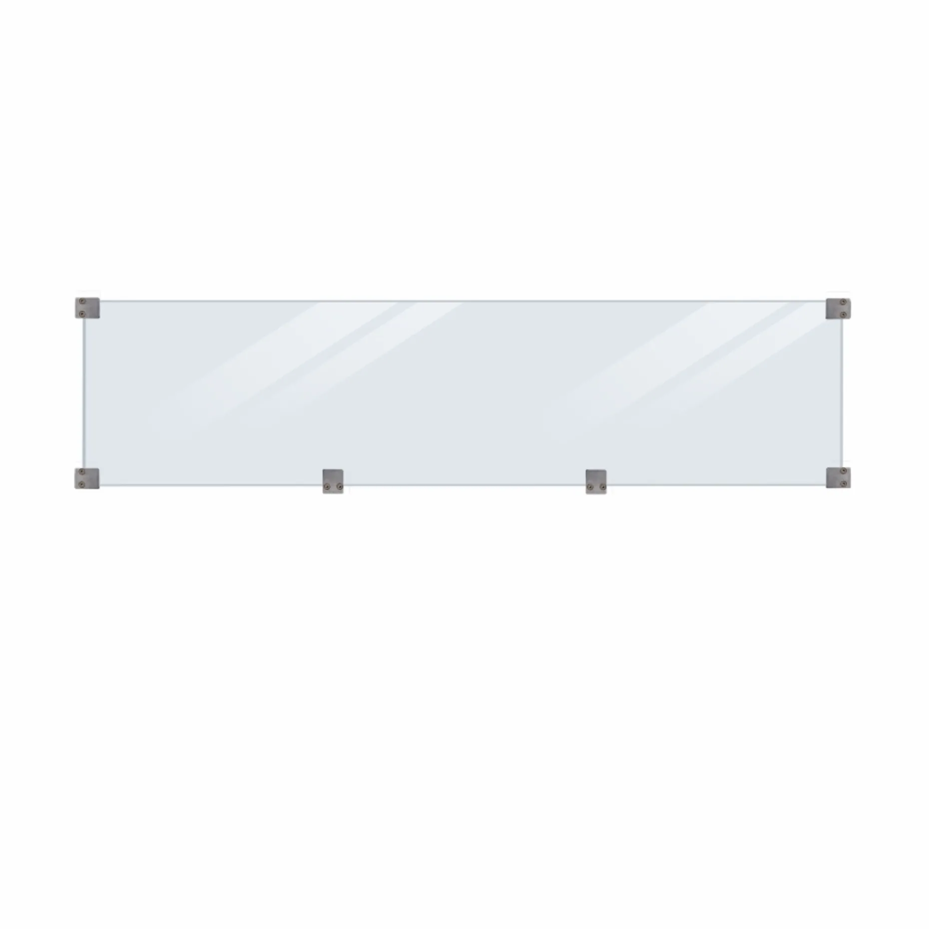 PLUS GLAS T/KLINK-/PLANKEHEGN TRYKIMP. GRUNDMALET KLAR 174 X 44.60 CM