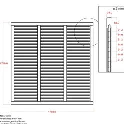 PLUS HEGN FUNGICIDBEHANDLET & GRUNDMALET 2 GANGE HVID 180 X 180 CM