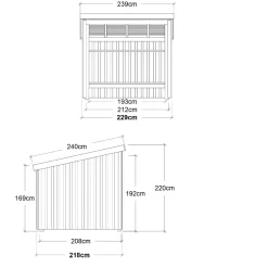 PLUS NORDIC 1 MODUL ÅBEN STANDARD CYKELSKUR 5 M²