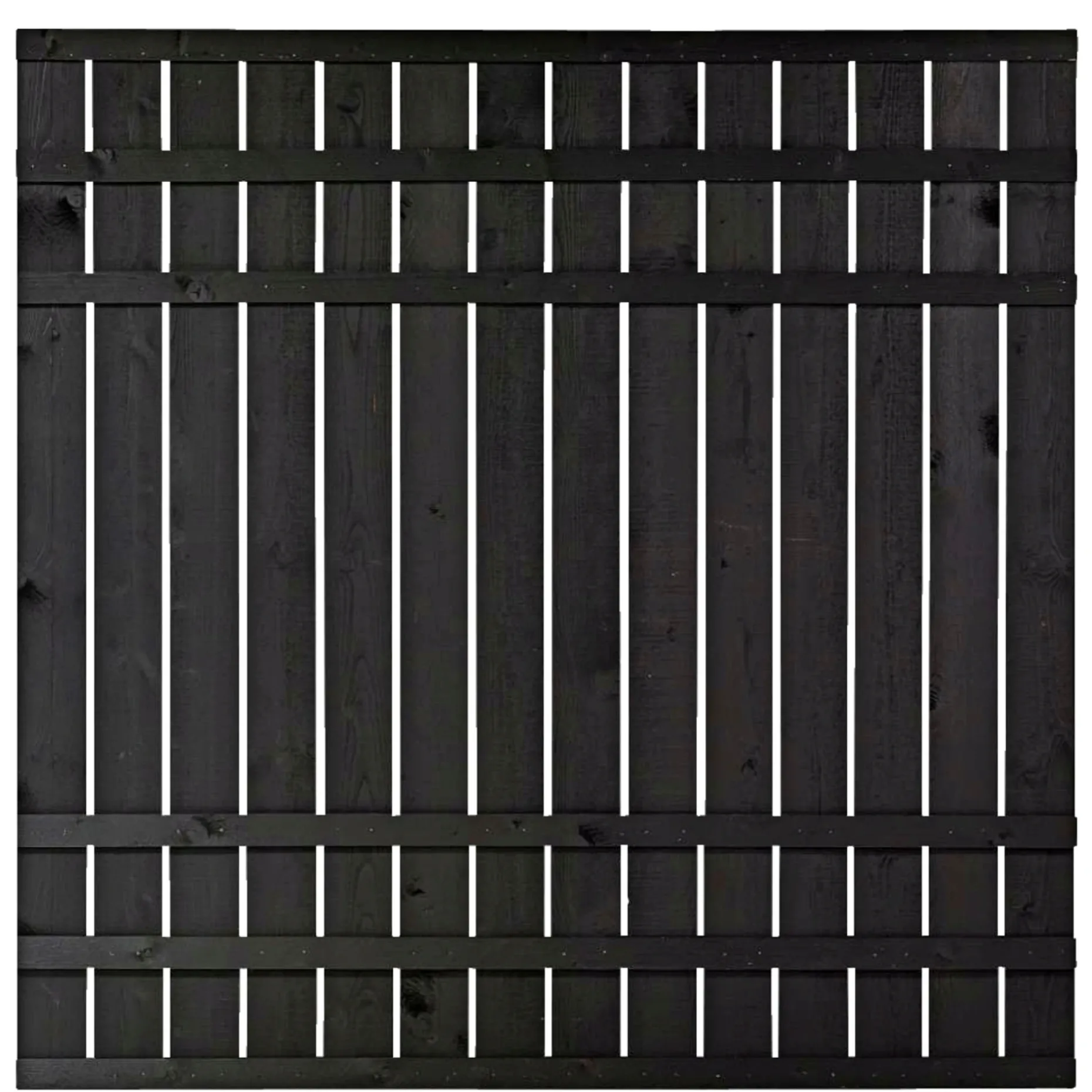 PLUS RUSTIK TRÆHEGN FUNGICIDBEHANDLET & GRUNDMALET 2 GANGE SORT 180 X 180 CM