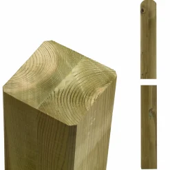 PLUS STOLPE OMLIMET TRYKIMPRÆGNERET NTR KLASSE A NATUR 9 X 9 X 268 CM