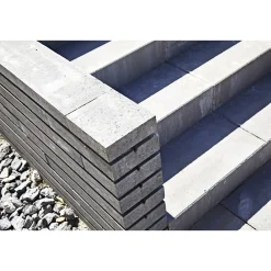 RBR NORDIC-WALL TREND AFDÆKNINGSSTEN STØTTEMUR 8 X 18 X 90 CM GRÅ