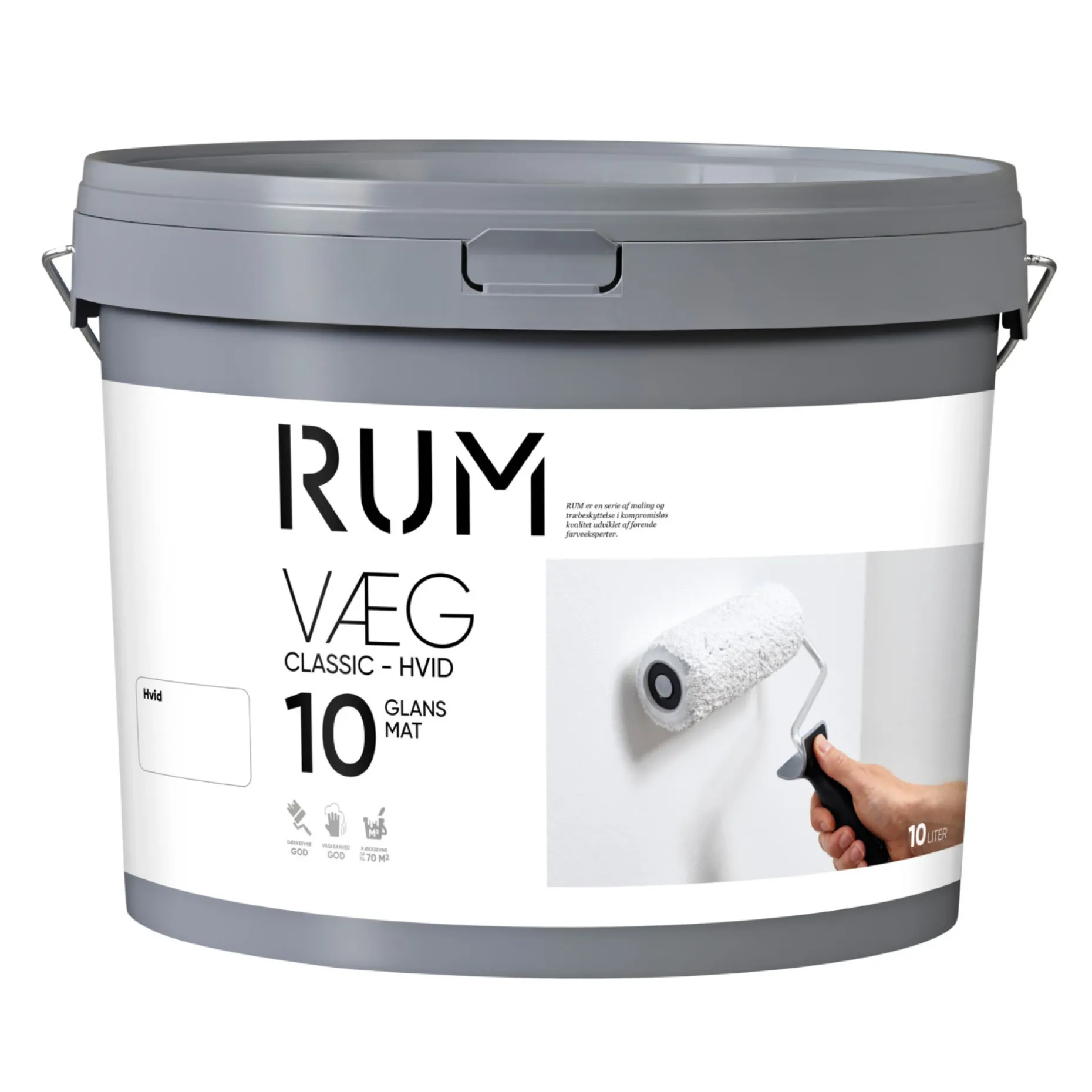 RUM CLASSIC 10 VÆGMALING 9 L HVID
