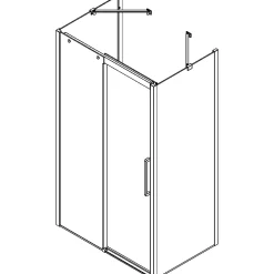 SCANBAD CLASSIC SKYDEDØR KROM/KLAR 140 X 200 X 90 CM
