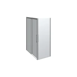 SCANBAD CLASSIC SKYDEDØR KROM/KLAR 140 X 200 X 80 CM