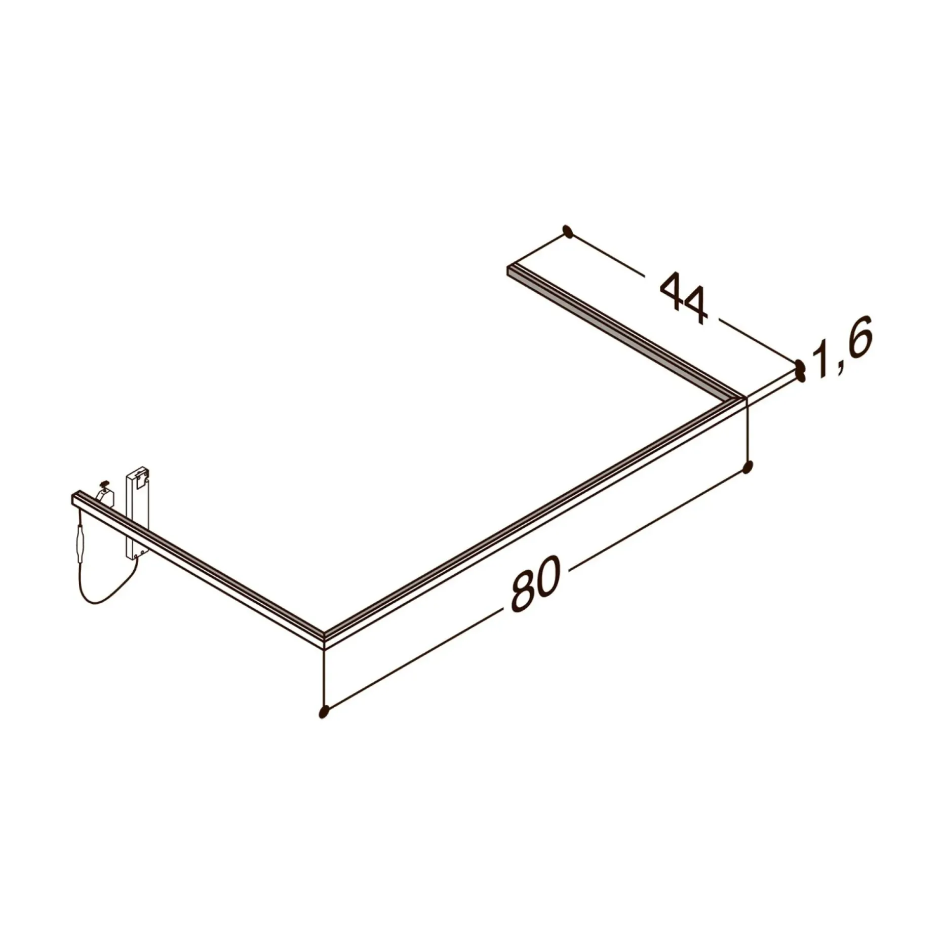 SCANBAD DELTA L80 CM D 44 CM LYSRAMME