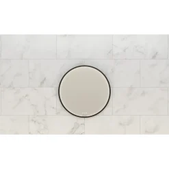 SCANBAD DELTA RAMMESPEJL MED LYSSTYRING Ø75 CM SORT
