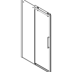 SCANBAD DELUXE SKYDEDØR KROM/KLAR 160 X 200 X 10 CM