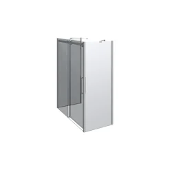 SCANBAD DELUXE SKYDEDØR KROM/KLAR 160 X 200 X 80 CM