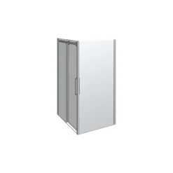 SCANBAD DELUXE SKYDEDØR KROM/KLAR 120 X 200 X 100 CM