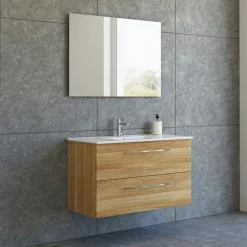 SCANBAD DINA INKL. SELECT SPEJL BADMØBEL VARM EG 2 SKUFFER 101 CM