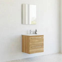 SCANBAD DINA INKL. SELECT SPEJL BADMØBEL VARM EG 2 SKUFFER 61 CM
