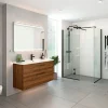 SCANBAD FLEXI D91-03, SORT PROFIL, 1 STK. FAST BRUSEVÆG KLAR GLAS 89 CM