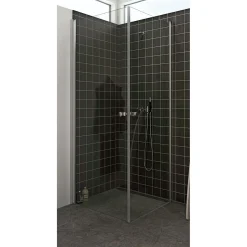 SCANBAD FLEXI MAT ALU PROFIL, 1 STK. BRUSEDØR KLAR GLAS 79 CM