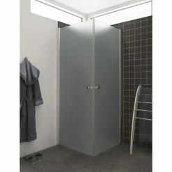 SCANBAD FLEXI MAT ALU PROFIL, 1 STK. BRUSEDØR 79 CM FROSTET GLAS