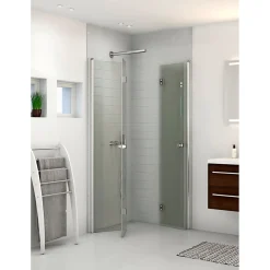 SCANBAD FLEXI MAT ALU PROFIL, 1 STK. FOLDEDØR KLAR GLAS 89 CM