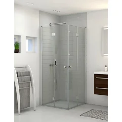 SCANBAD FLEXI MAT ALU PROFIL, 1 STK. FOLDEDØR KLAR GLAS 69 CM