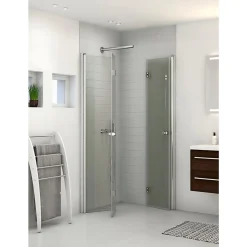 SCANBAD FLEXI MAT ALU PROFIL, 1 STK. FOLDEDØR KLAR GLAS 79 CM