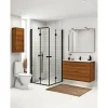 SCANBAD FLEXI SORT PROFIL, 1 STK. FOLDEDØR KLAR GLAS 79 CM