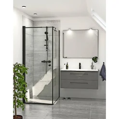 SCANBAD FLEXI SORT PROFIL, 1 STK. BRUSEDØR KLAR GLAS 69 CM