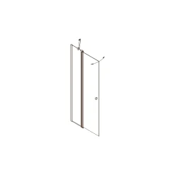 SCANBAD MATCH BRUSEDØR KLAR GLAS 98 CM