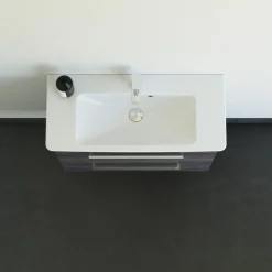 SCANBAD MULTO LOTTO BADMØBEL PINE GREY MED METALSKUFFER 85 CM