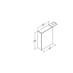 SCANBAD MULTO SPEJLSKAB UDEN LAMPER HVID 50 X 64 CM