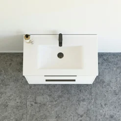 SCANBAD NOW GLAT BADMØBEL HVID MAT 2 SKUFFER 81 CM