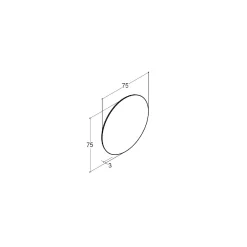 SCANBAD PLAY SPEJL M/ LYS UDEN LYSSTYRING 75 X 75 CM