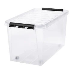 SMARTSTORE CLASSIC 70 OPBEVARINGSKASSE M LÅG OG HJUL TRANSPARENT 70 L