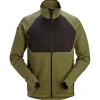 SNICKERS WORKWEAR 8404 FLEECEJAKKE XL KHAKIGRØN/SORT